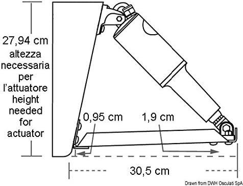 CE Approved 12V Electric Trim Tab System Trim Tabs Kits,  MARINE Trim TAB KIT COMPLT W/LED 12 x 12